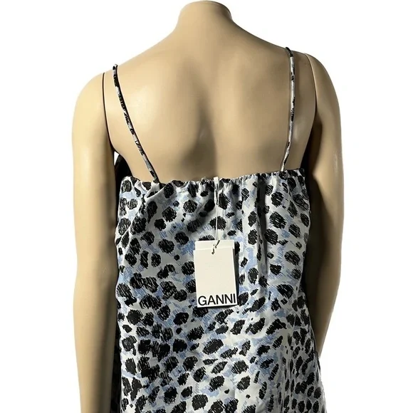 NWT Ganni Jacquard Column dress with pockets - Picture 6 of 14